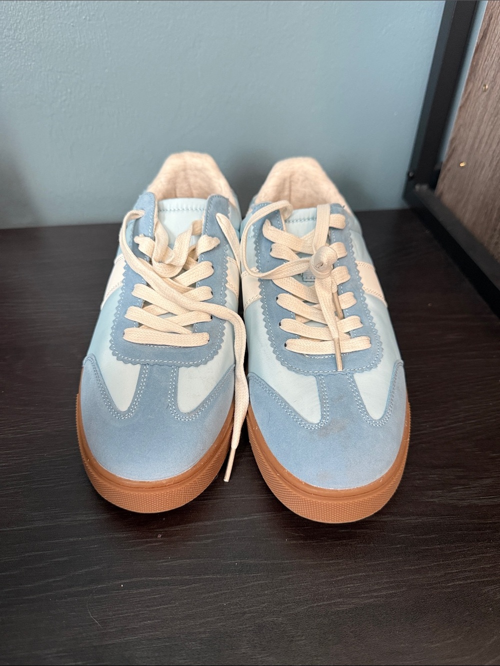 Casual women’s  Light Blue Suede & Canvas Sneakers